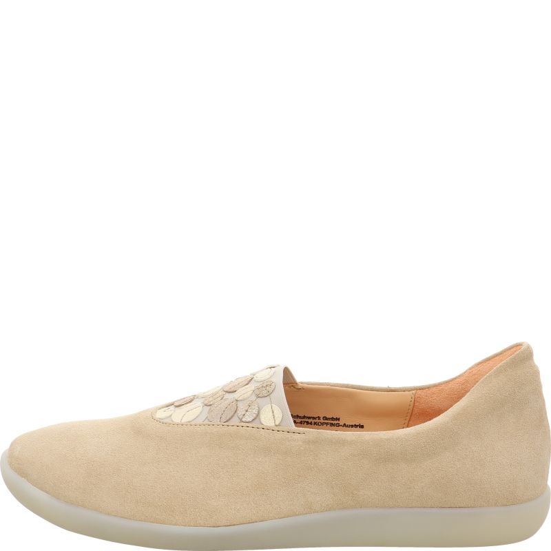 Think NATURE Ballerina - Material: Leather in Beige