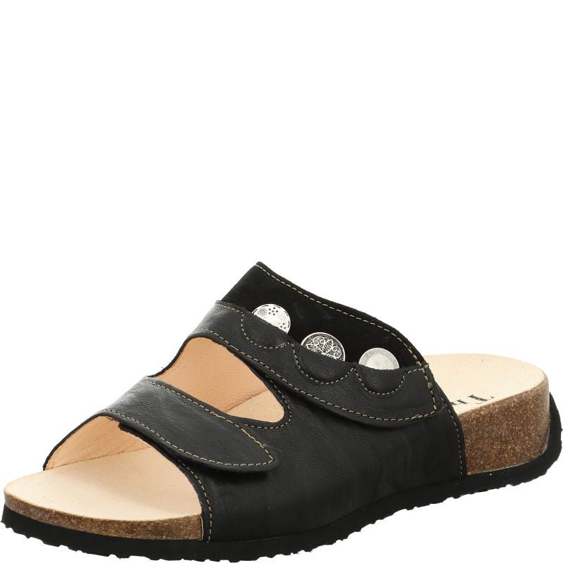 Think MIZZI DAMEN Woman Mules - Material: Leather in Black
