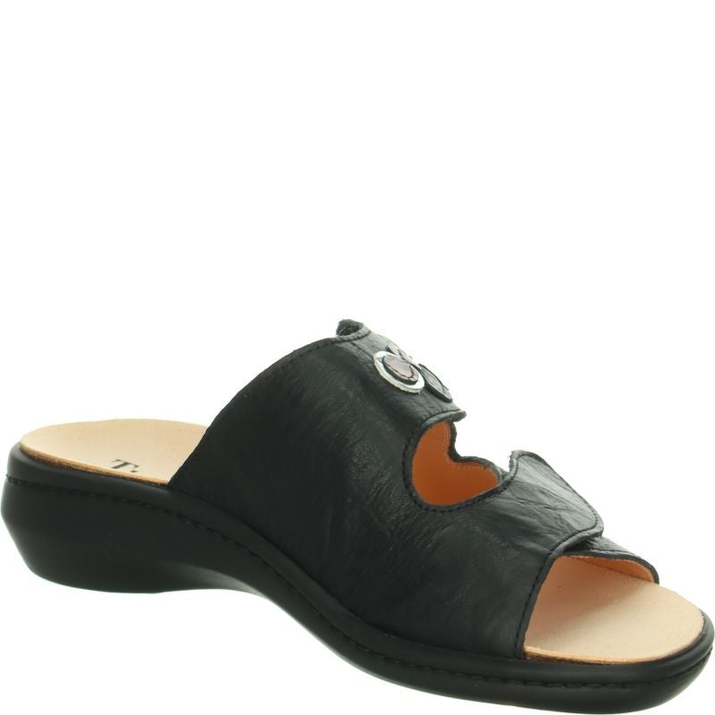 Think CAMILLA DAMEN Woman Mules - Material: Leather in Black