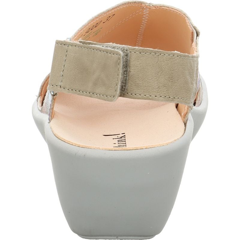 Think KATE Woman Plateau sandal - Material: Leather in Multi Colour