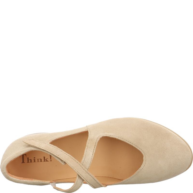 Think! GUAD2 Damen Ballerina - Material: Leder in Beige