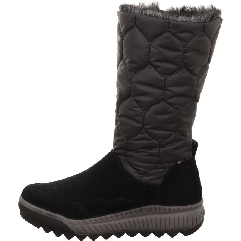 legero TIRANO Damen Stiefel - Material: Leder/Textil in Schwarz