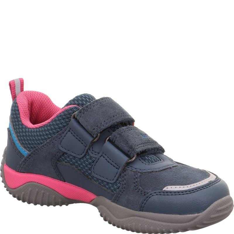 Superfit STORM Girls Sneakers low - Material: Leder/Sonstiges Material/Texti in Blue