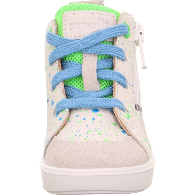 Superfit SUPIES Jungen Sneaker high - Material: Leder/Textil in Weiß