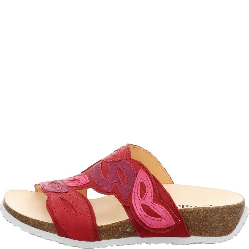Think! MIZZI Damen Pantolette - Material: Leder in Rot