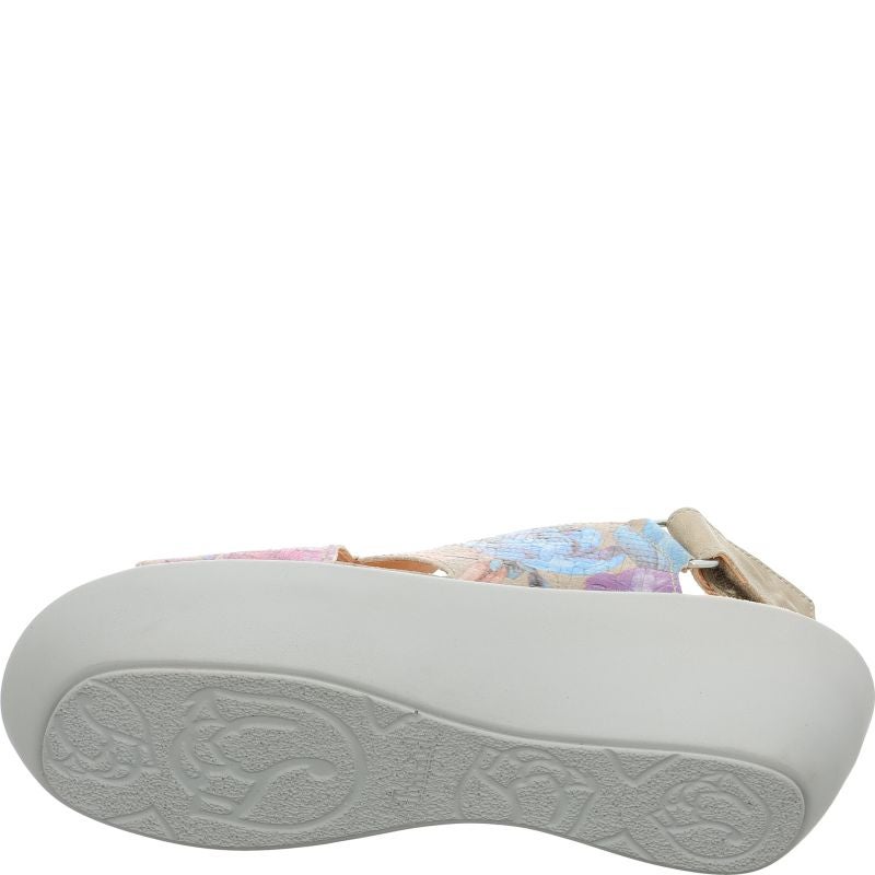 Think KATE Woman Plateau sandal - Material: Leather in Multi Colour