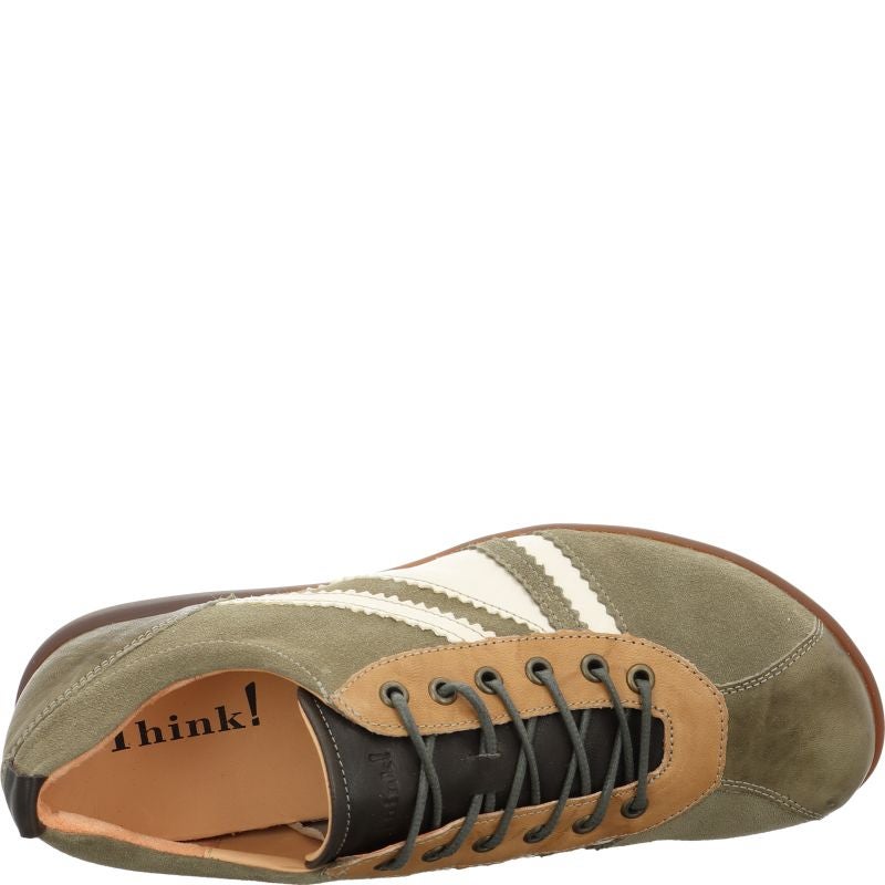 Think KONG HERREN Men Lace up shoe - Material: Leather in Green