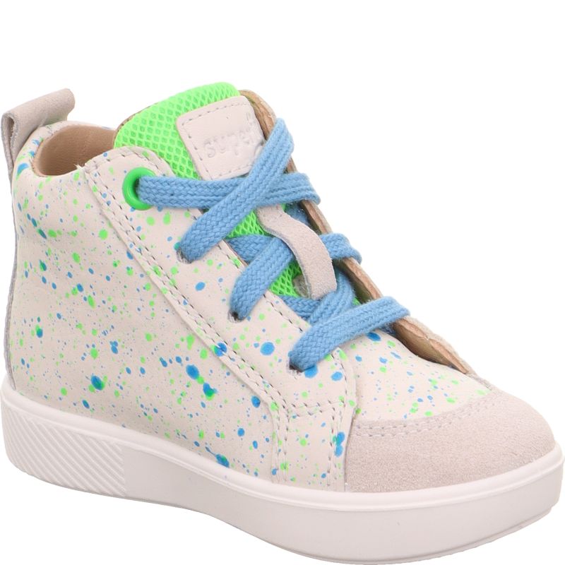 Superfit SUPIES Jungen Sneaker high - Material: Leder/Textil in Weiß
