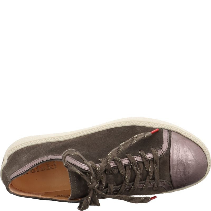 Think TURNA WOMEN Woman Sneakers low - Material: Leather in Grey