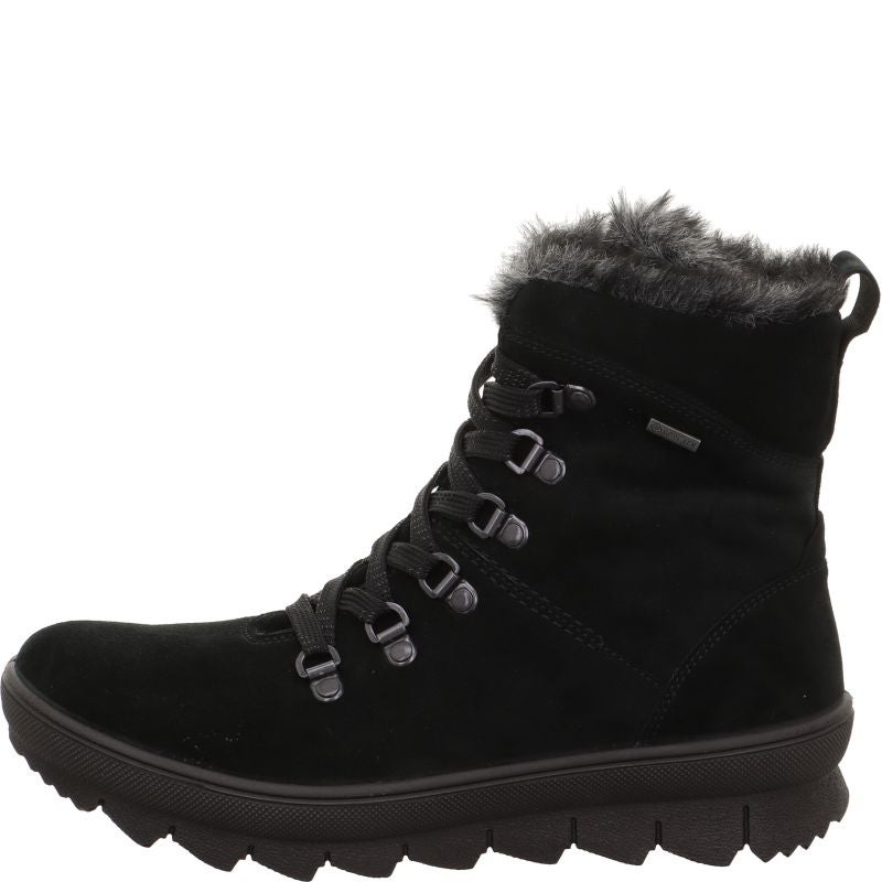 Legero NOVARA Damen Schnürboots - Material: Leder in Schwarz