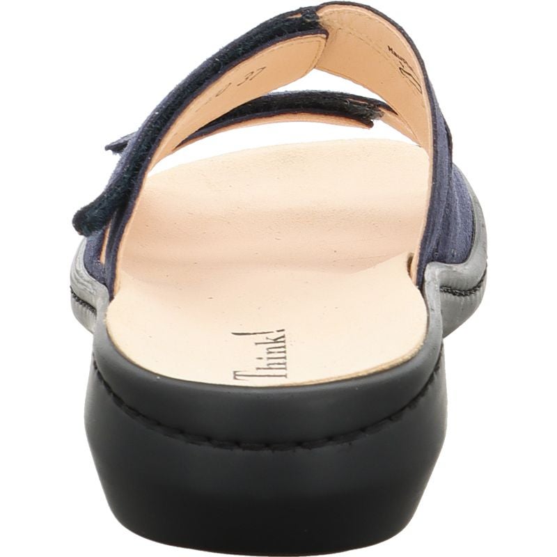 Think! CAMILLA Damen Pantolette - Material: Leder in Blau