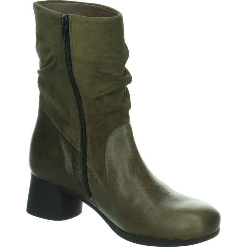 Think NANI Woman Ankle boot - Material: Leather in Olive