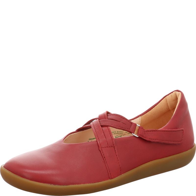 Think NATURE Woman Ballerina - Material: Leather in Red