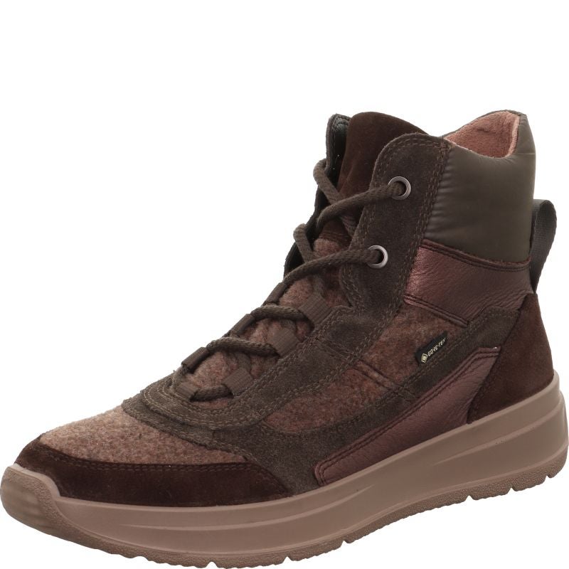 legero SPRINTER Damen Sneaker high - Material: Leder/Textil in Braun