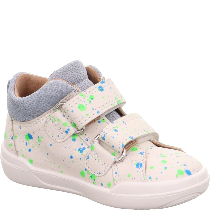 Superfit SUPERFREE Jungen Sneaker low - Material: Leder/Textil in Weiß