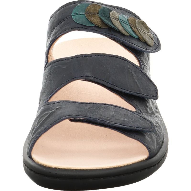 Think! CAMILLA Damen Pantolette - Material: Leder in Blau
