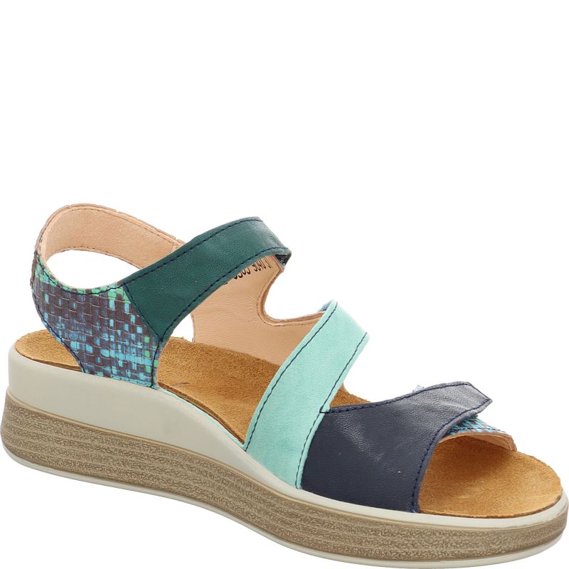 Think MEGGIE Woman Strap sandal - Material: Leather in Multi Colour