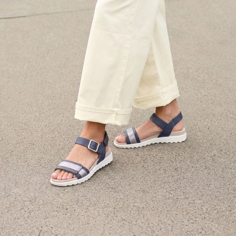 legero MOVE Damen Sandale - Material: Leder in Blau