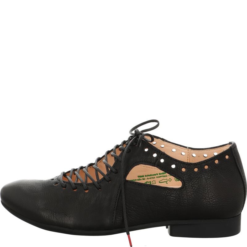 Think GUAD2 Woman Lace up shoe - Material: Leather in Black