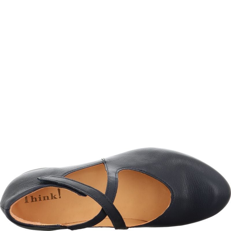 Think GUAD2 Woman Ballerina - Material: Leather in Blue