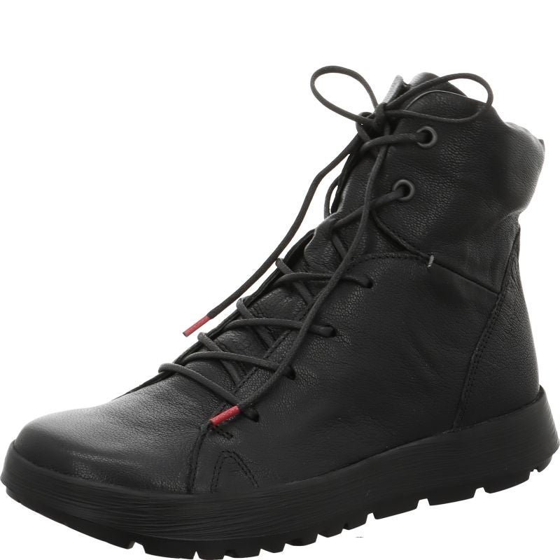 Think COMODA Woman Lace-up boot - Material: Leather in Black