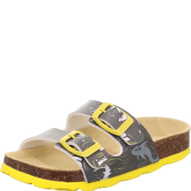 Superfit FUSSBETTPANTOFFEL Mädchen Pantoffel - Material: Sonstiges Material in Grau
