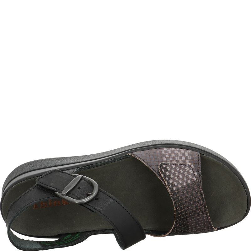 Think MEGGIE Woman Strap sandal - Material: Leather in Multi Colour