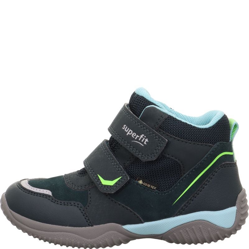 Superfit STORM Unisex | Boys Sneakers high - Material: Leder/Sonstiges Material/Texti in Green