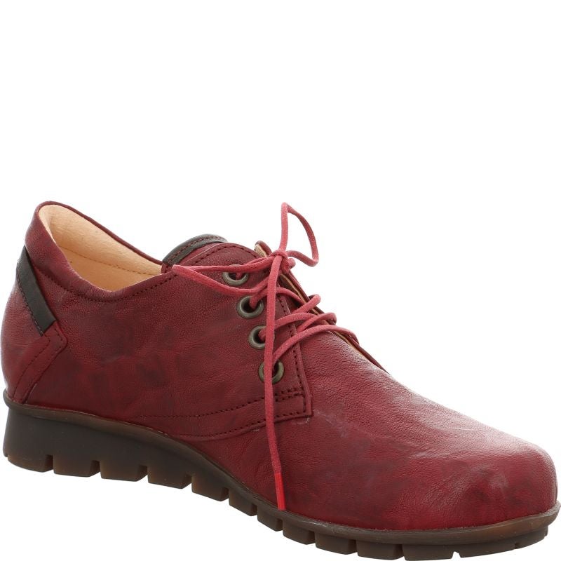 Think MENSCHA Woman Lace up shoe - Material: Leather in Red