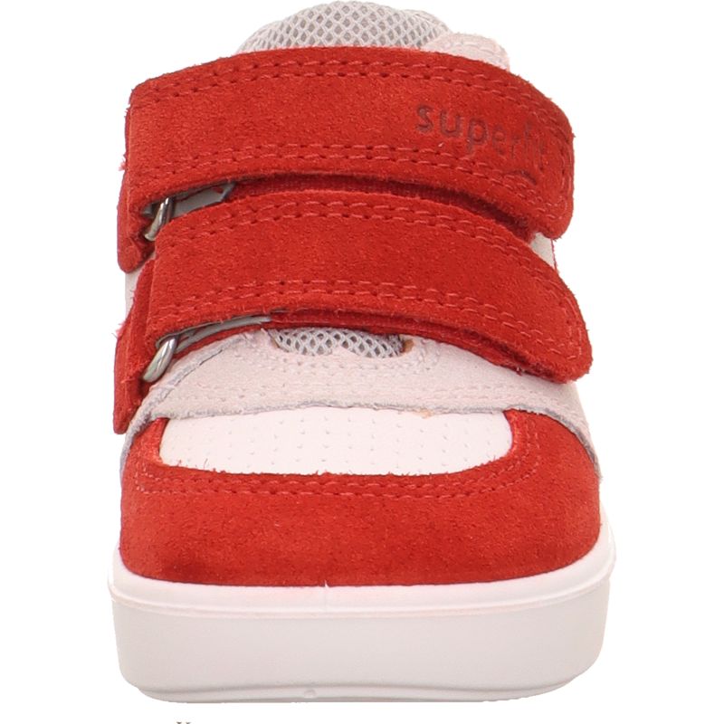 Superfit SUPIES Jungen Sneaker low - Material: Leder/Sonstiges Material/Textil in Rot