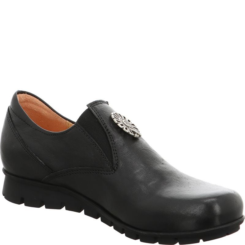 Think MENSCHA Woman Slipper - Material: Leather in Black