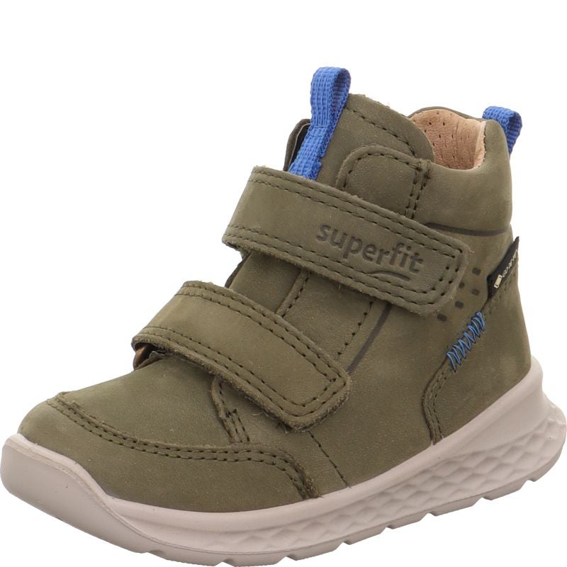 Superfit BREEZE Boys Sneakers high - Material: Leather in Green