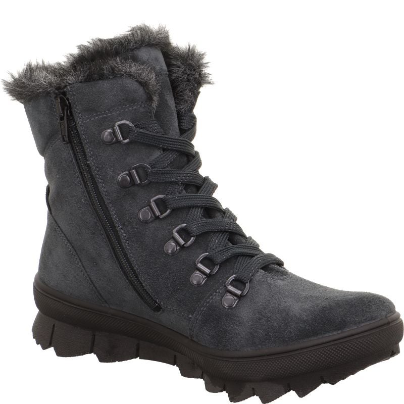 Legero NOVARA Damen Schnürboots - Material: Leder in Grau