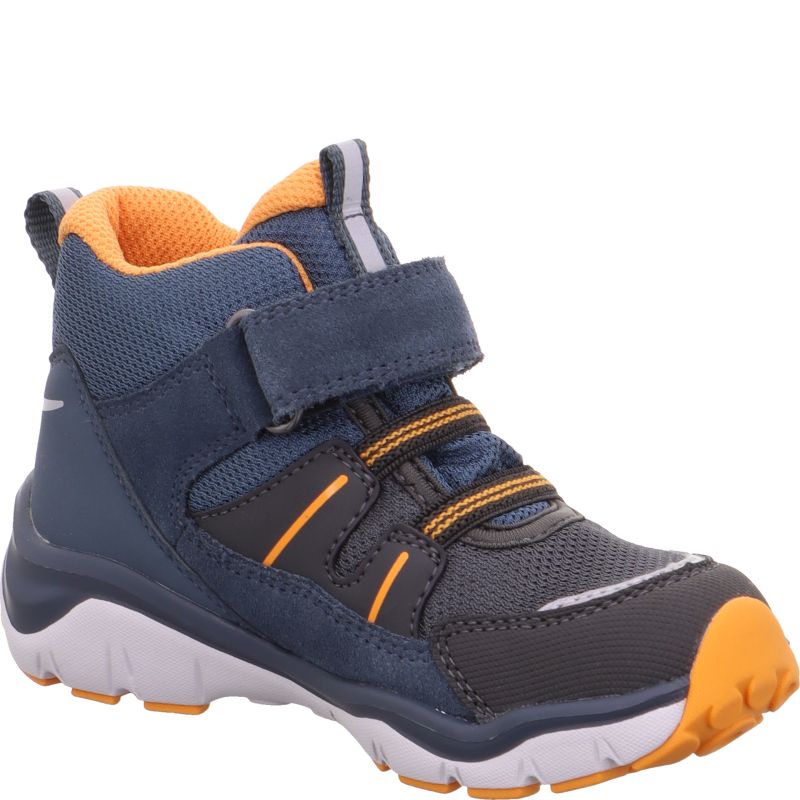 Superfit SPORT5 Unisex, Jungen Sneaker high - Material: Leder/Sonstiges Material/Textil in Blau