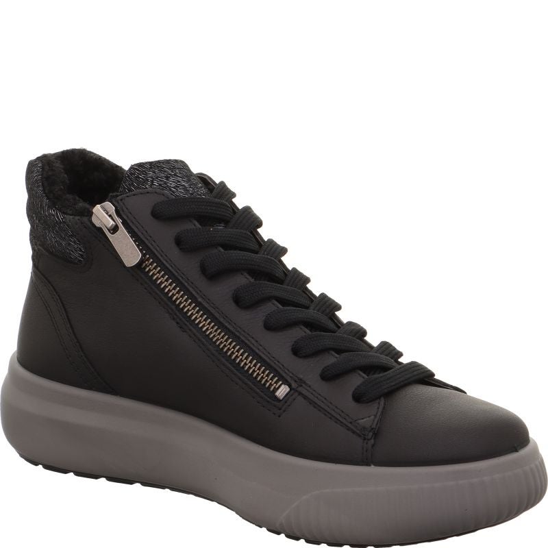 Legero T4 JUMP Damen Sneaker high - Material: Leder in Schwarz