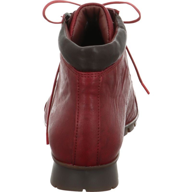 Think! MENSCHA Damen Stiefelette - Material: Leder in Rot