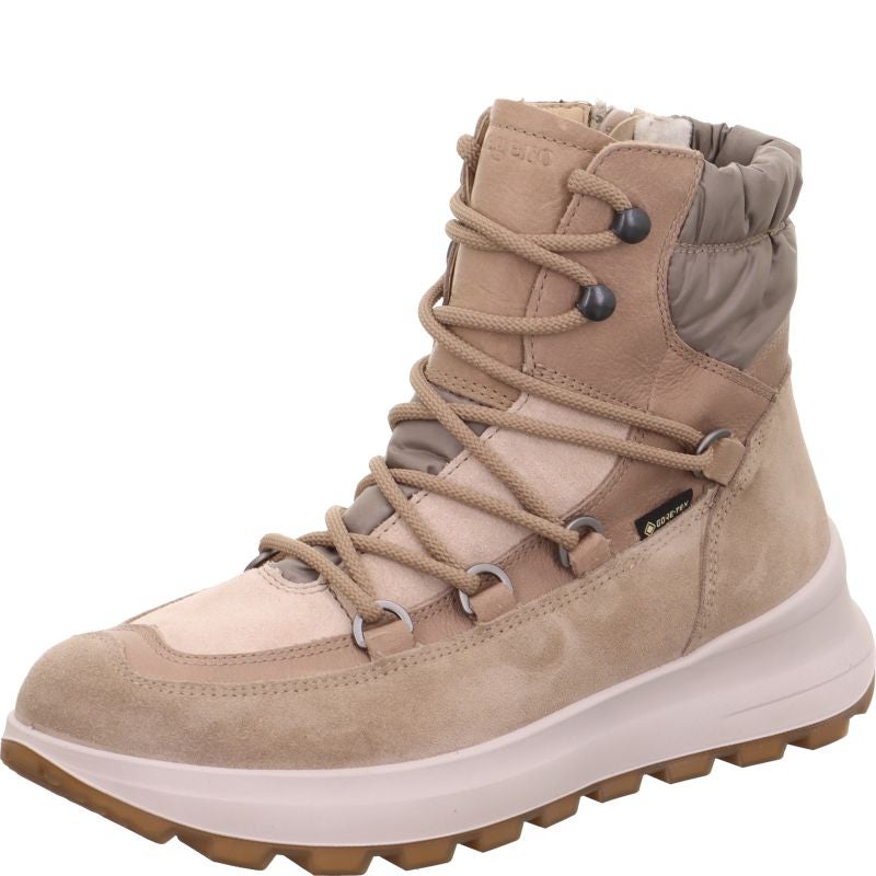 legero T4 RUN Damen Schnürboots - Material: Leder/Textil in Beige