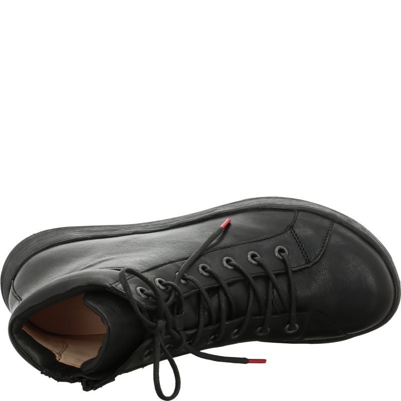Think COMODA Woman Ankle boot - Material: Leather in Black