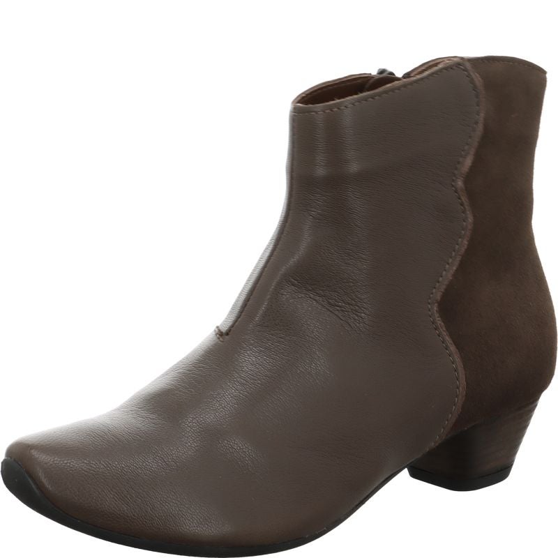 Think AIDA DAMEN Woman Ankle boot - Material: Leather in Grey