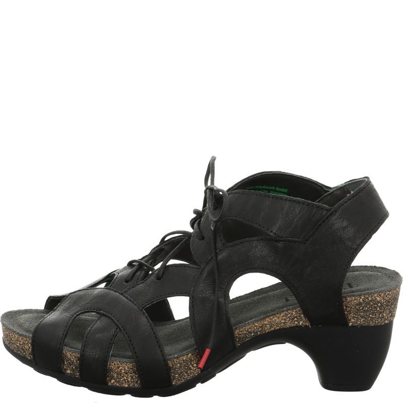 Think TRAUDI Woman Sandal - Material: Leather in Black