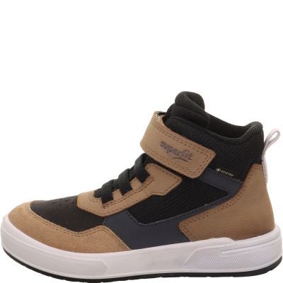Superfit MAVERICK Jungen Sneaker high - Material: Leder/Sonstiges Material/Textil in Braun