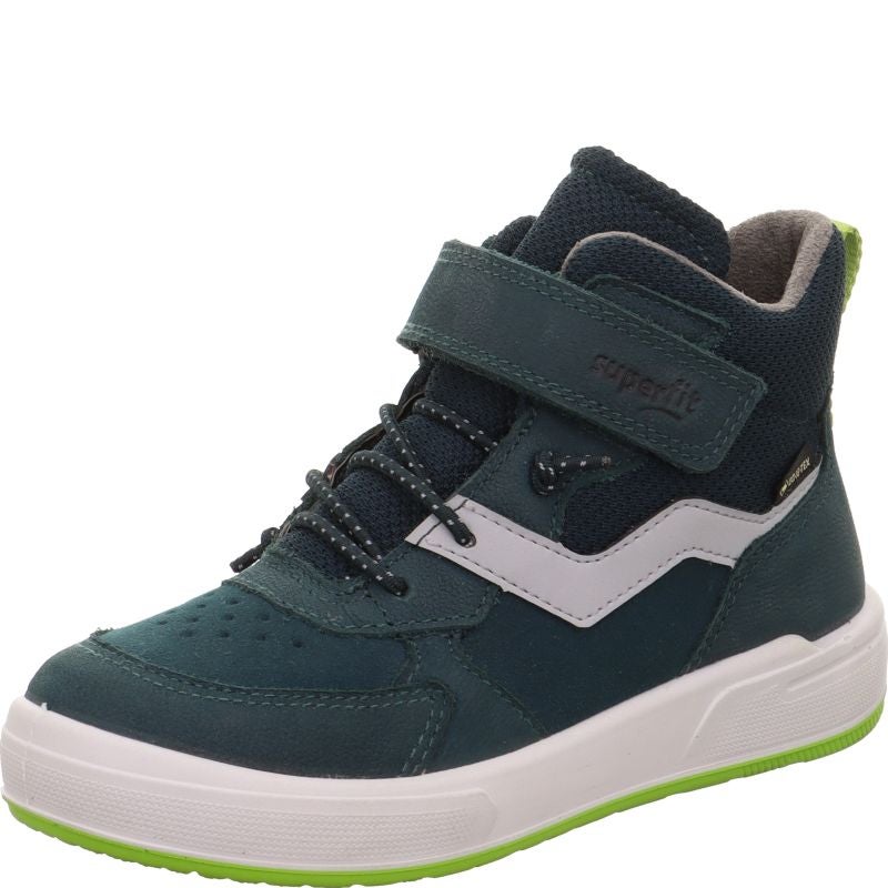 Superfit MAVERICK Boys Sneakers high - Material: Leder/Sonstiges Material/Texti in Blue