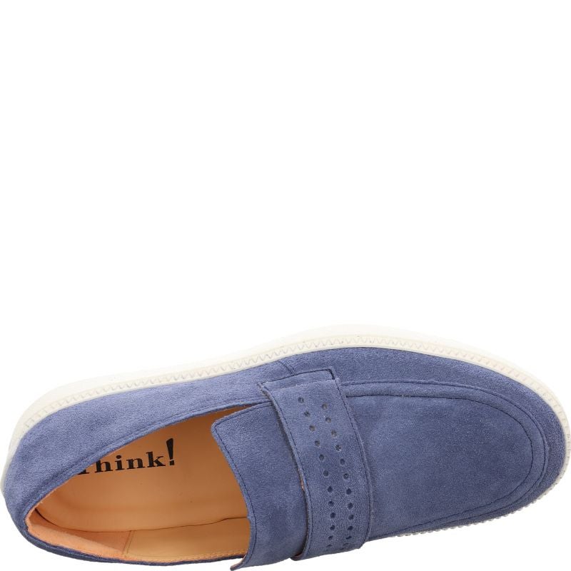 Think TURNA MEN Slipper - Material: Leather in Blue
