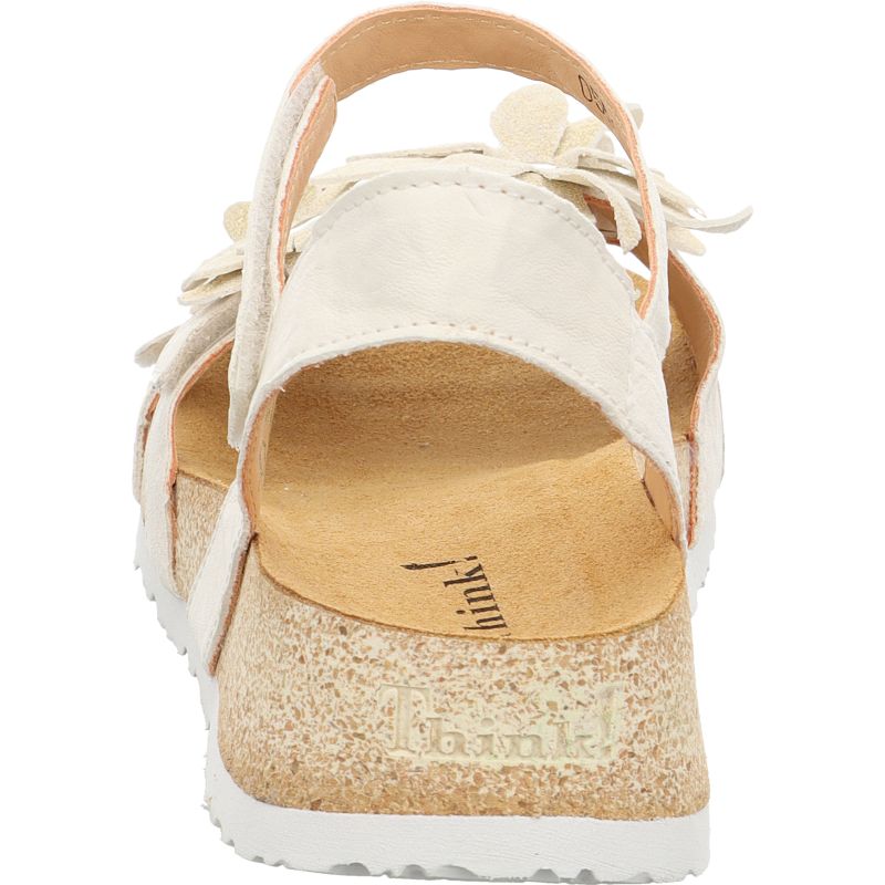 Think KOAK DAMEN Woman Strap sandal - Material: Leather in White