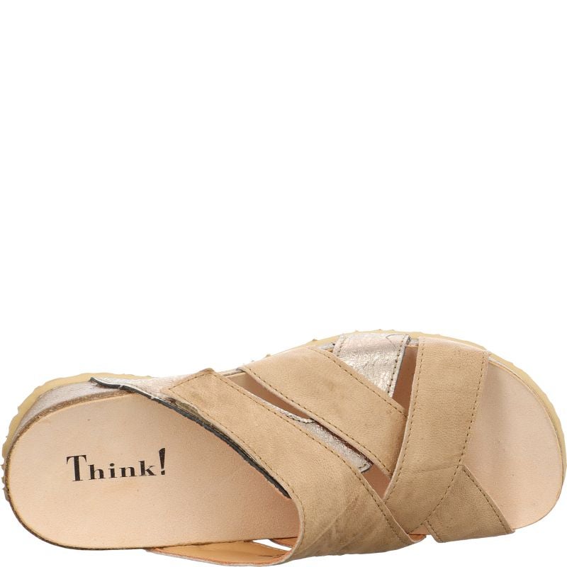 Think MIZZI DAMEN Woman  - Material: Leather in Beige