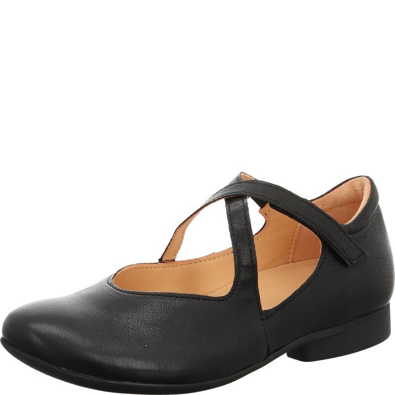 Think GUAD2 Woman Ballerina - Material: Leather in Black