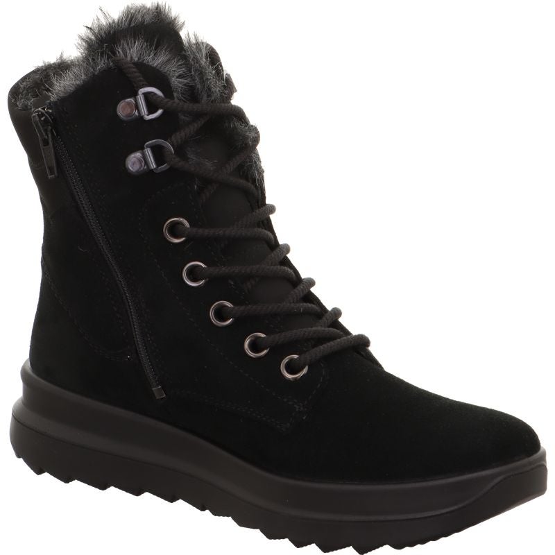 legero DREAMER Damen Schnürboots - Material: Leder in Schwarz