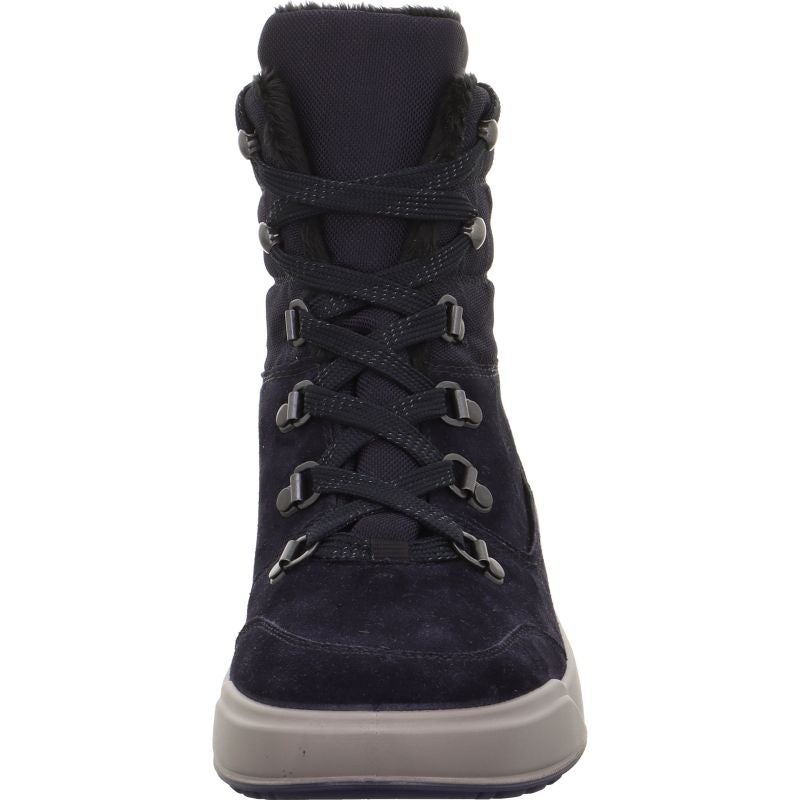 Legero COSY Damen Schnürboots - Material: Leder/Textil in Blau