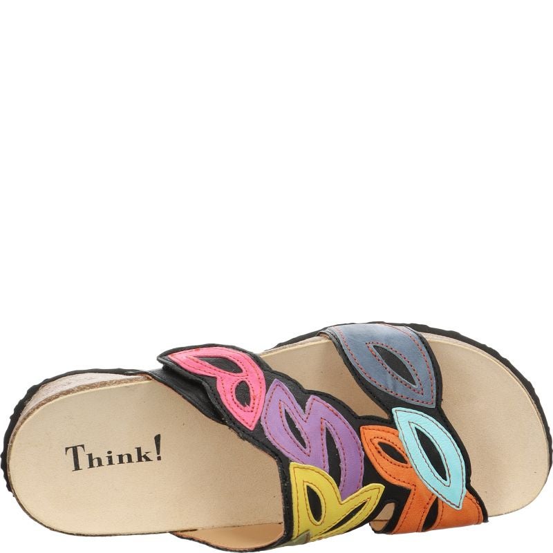 Think MIZZI DAMEN Mules - Material: Leather in Black
