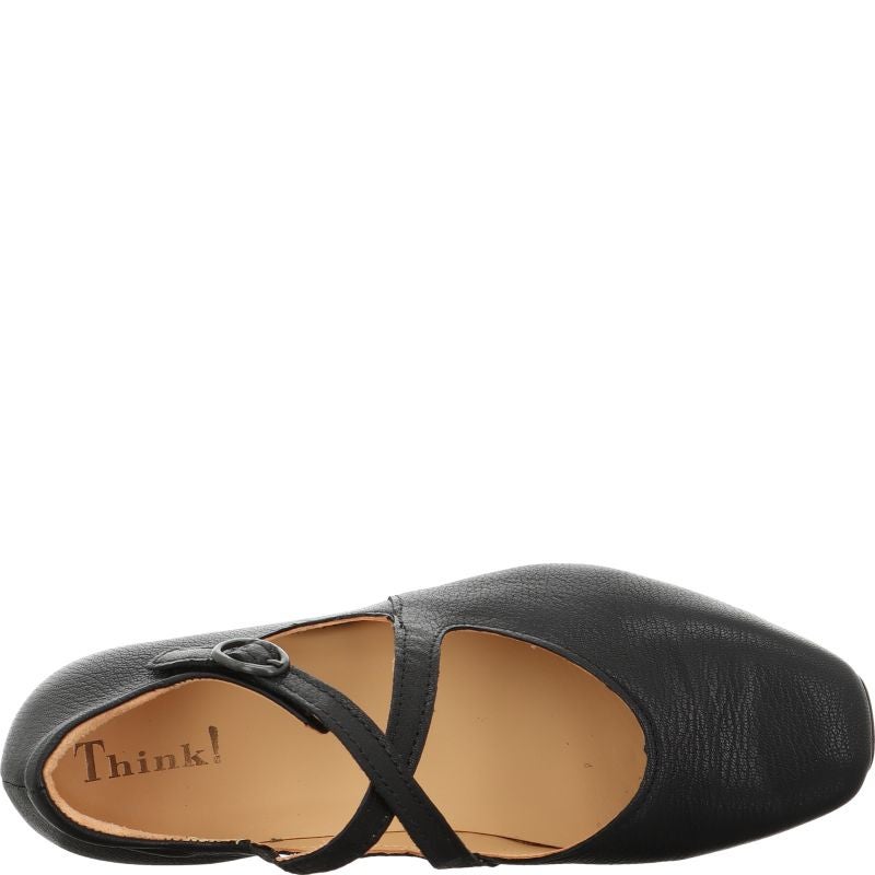 Think! GAUDI Damen Ballerina - Material: Leder in Schwarz
